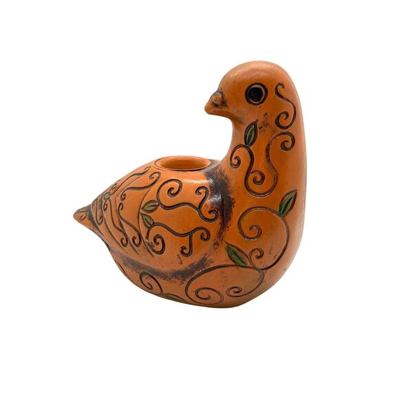 Quail Dove Candle Holder Retro 70s Chic Decor Candlestick Holder Vintage Kitsch - Picture 1 of 13